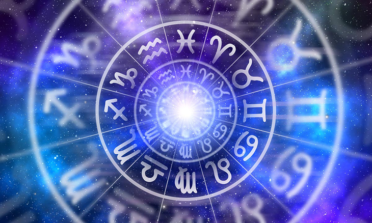 zodiac star sign blue background t