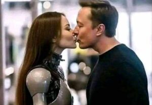 Илон Маск ужива во бакнежи со робот додека стравовите за вештачката интелигенција растат (фото)