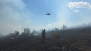 Локализиран и изгаснат пожарот кај Долно и Горно Чичево (видео) Цицево